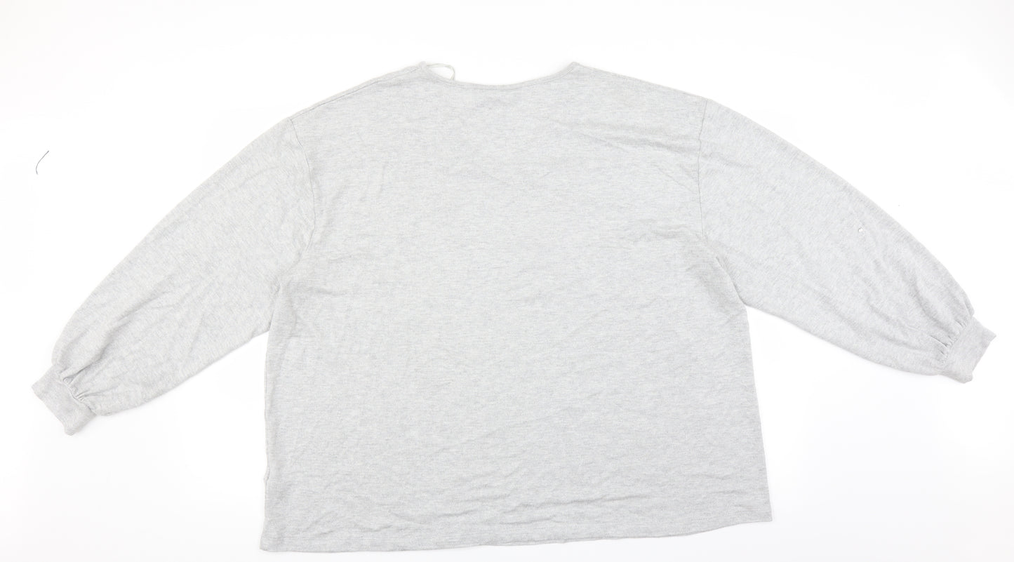 Marks and Spencer Womens Grey   Pullover Jumper Size 24  - silver glitter