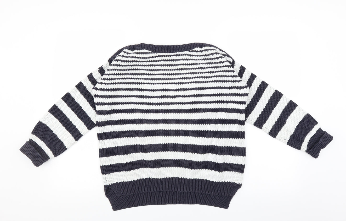 Marks and Spencer Womens Blue Striped  Pullover Jumper Size M
