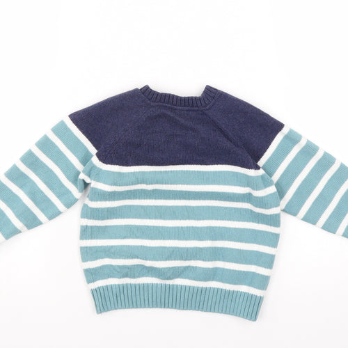Mini Club Baby Blue Striped  Pullover Jumper Size 18-24 Months