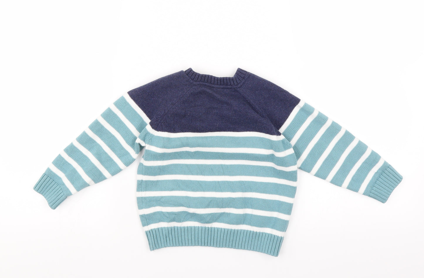 Mini Club Baby Blue Striped  Pullover Jumper Size 18-24 Months