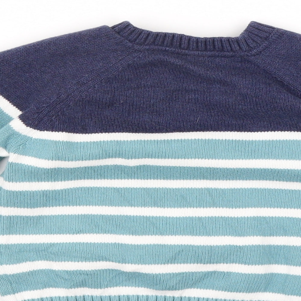 Mini Club Baby Blue Striped  Pullover Jumper Size 18-24 Months