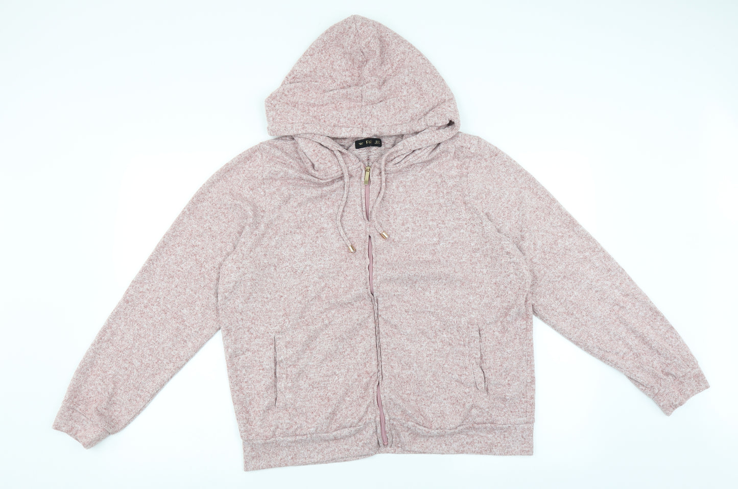 F&F Womens Pink   Full Zip Hoodie Size 16