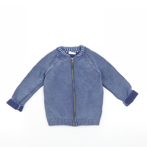 F&F Boys Blue   Cardigan Jumper Size 12-18 Months