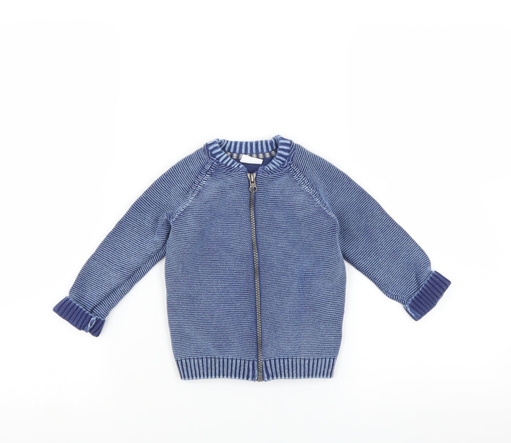 F&F Boys Blue Cardigan Jumper Size 12-18 Months