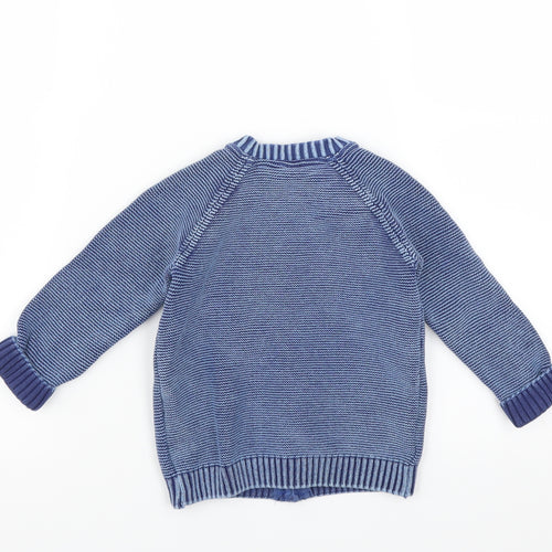 F&F Boys Blue   Cardigan Jumper Size 12-18 Months