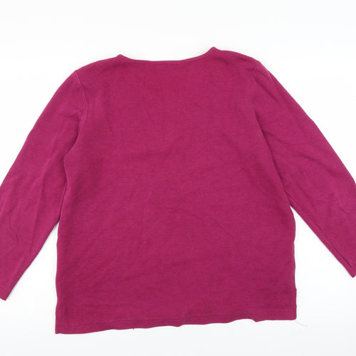 Bm Casual Womens Purple   Pullover Jumper Size M
