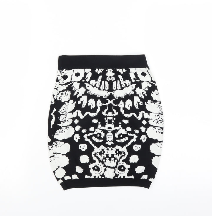 swede paris Womens Black Bandage Skirt Size S