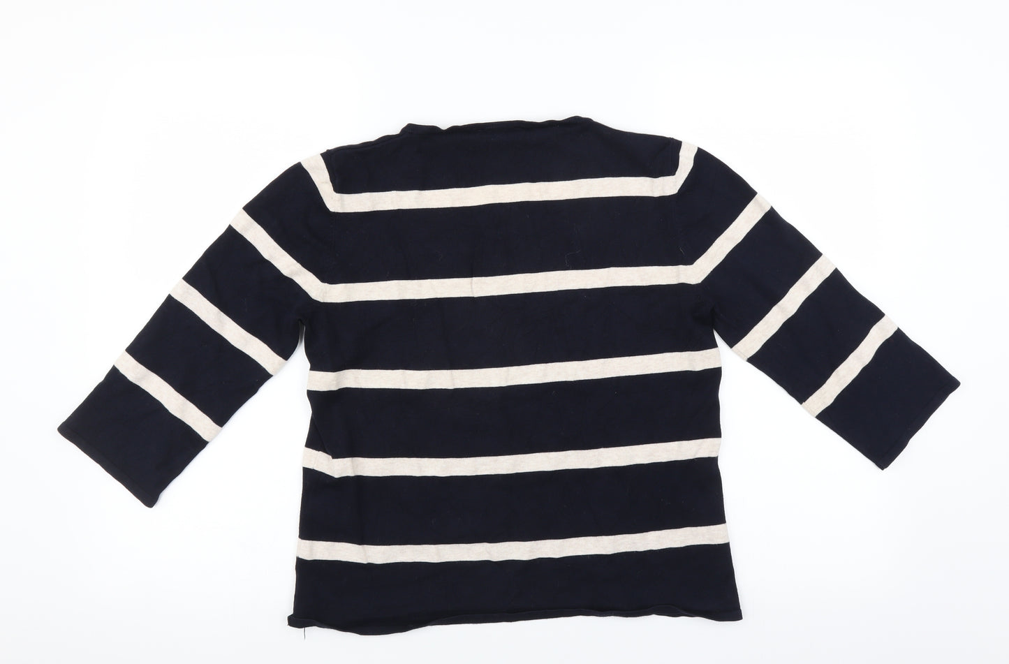 Alex & Co Womens Blue Striped  Pullover Jumper Size 12