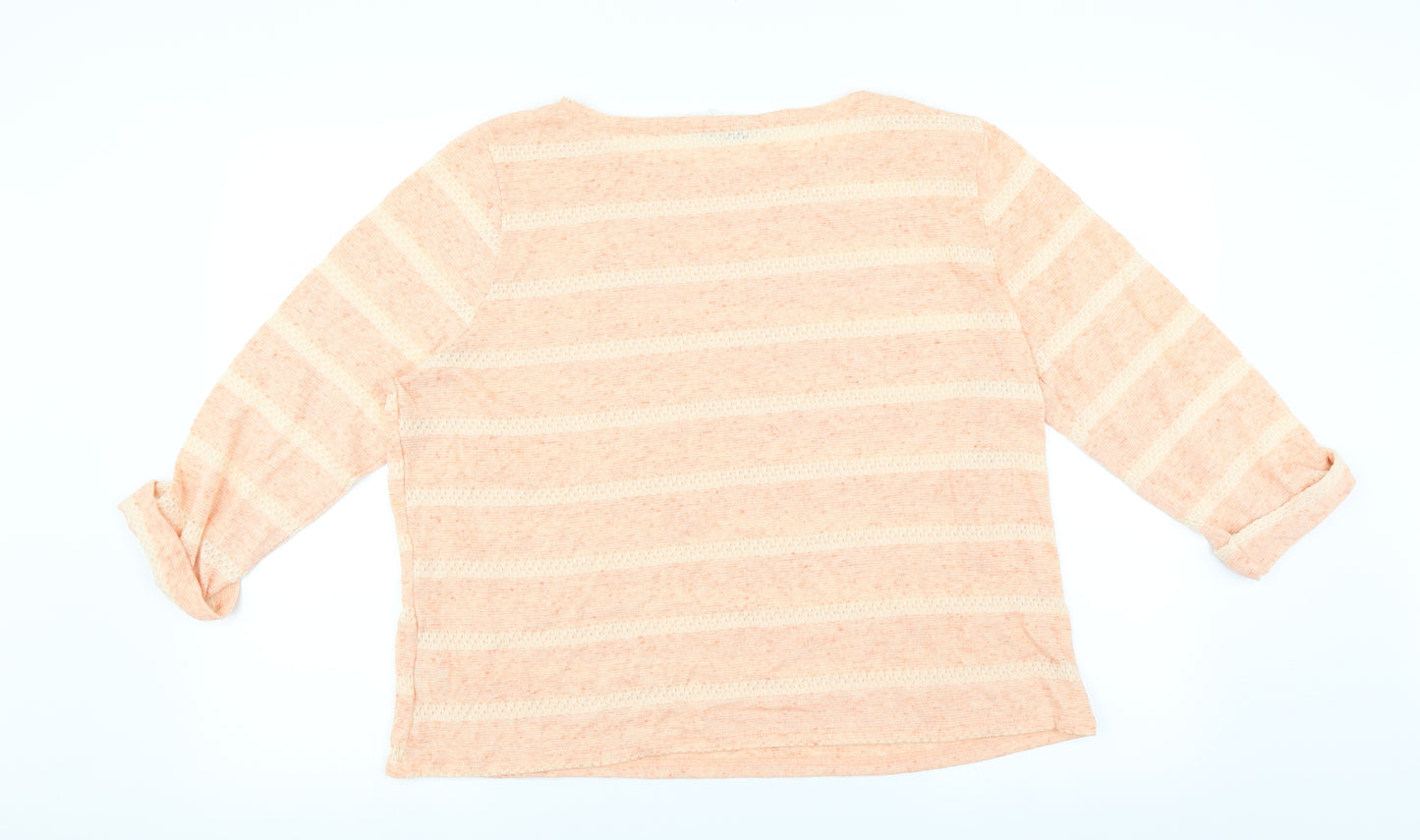 Sainsburys Womens Orange Striped  Pullover Jumper Size 20