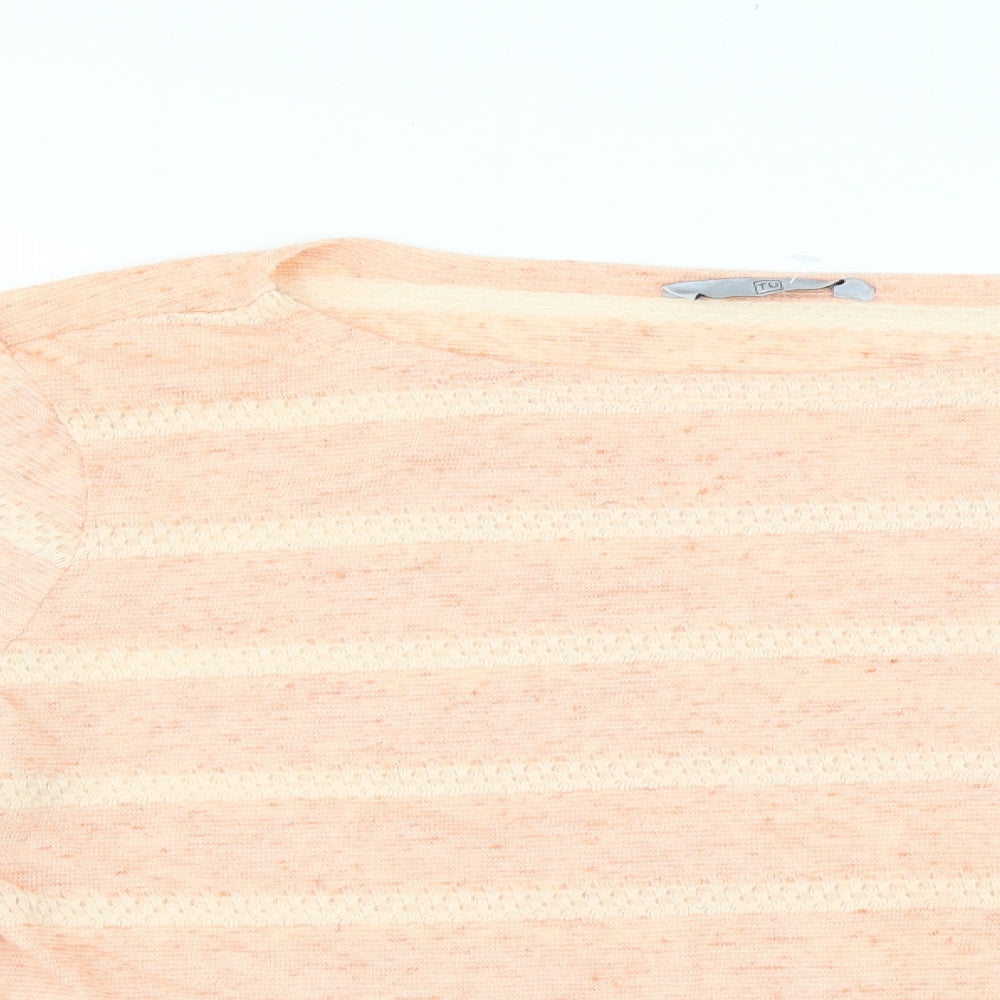 Sainsburys Womens Orange Striped  Pullover Jumper Size 20