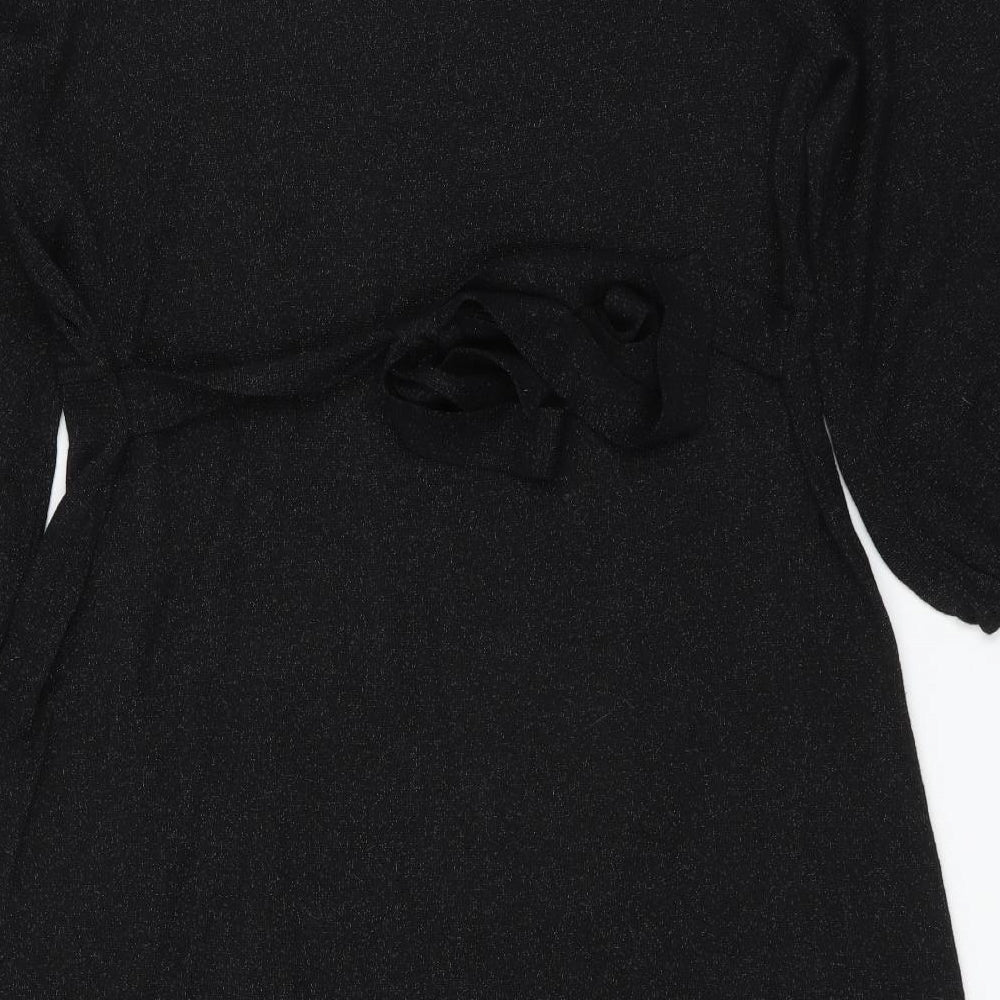 F&F Womens Black   Jumper Dress  Size 16  - glittery
