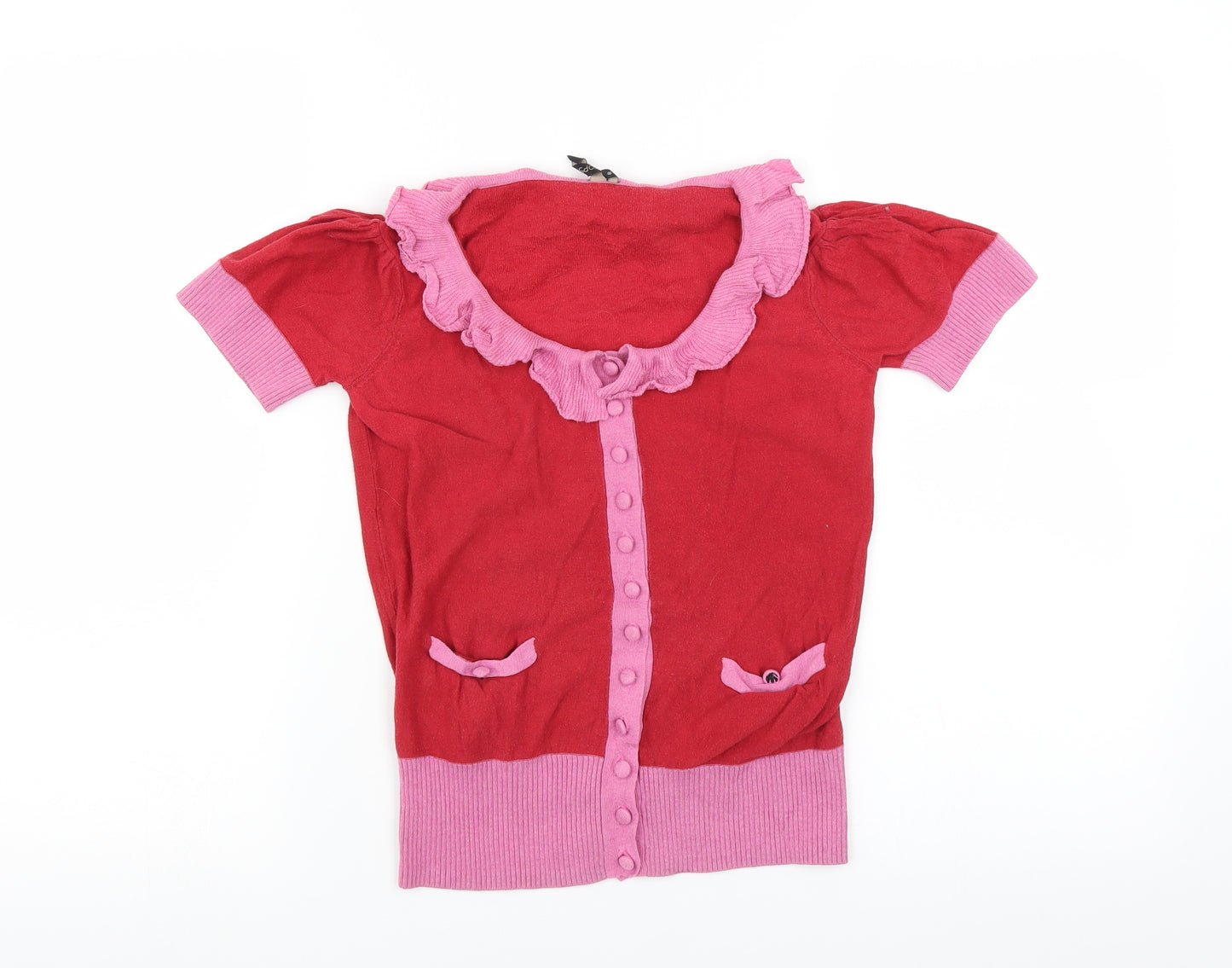 Topshop Womens Red   Cardigan Jumper Size 8