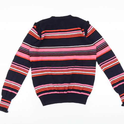 Oasis Womens Blue Striped  Pullover Jumper Size S