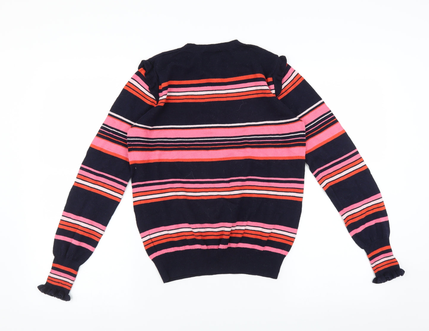 Oasis Womens Blue Striped  Pullover Jumper Size S
