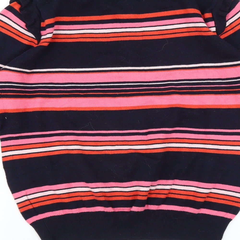 Oasis Womens Blue Striped  Pullover Jumper Size S