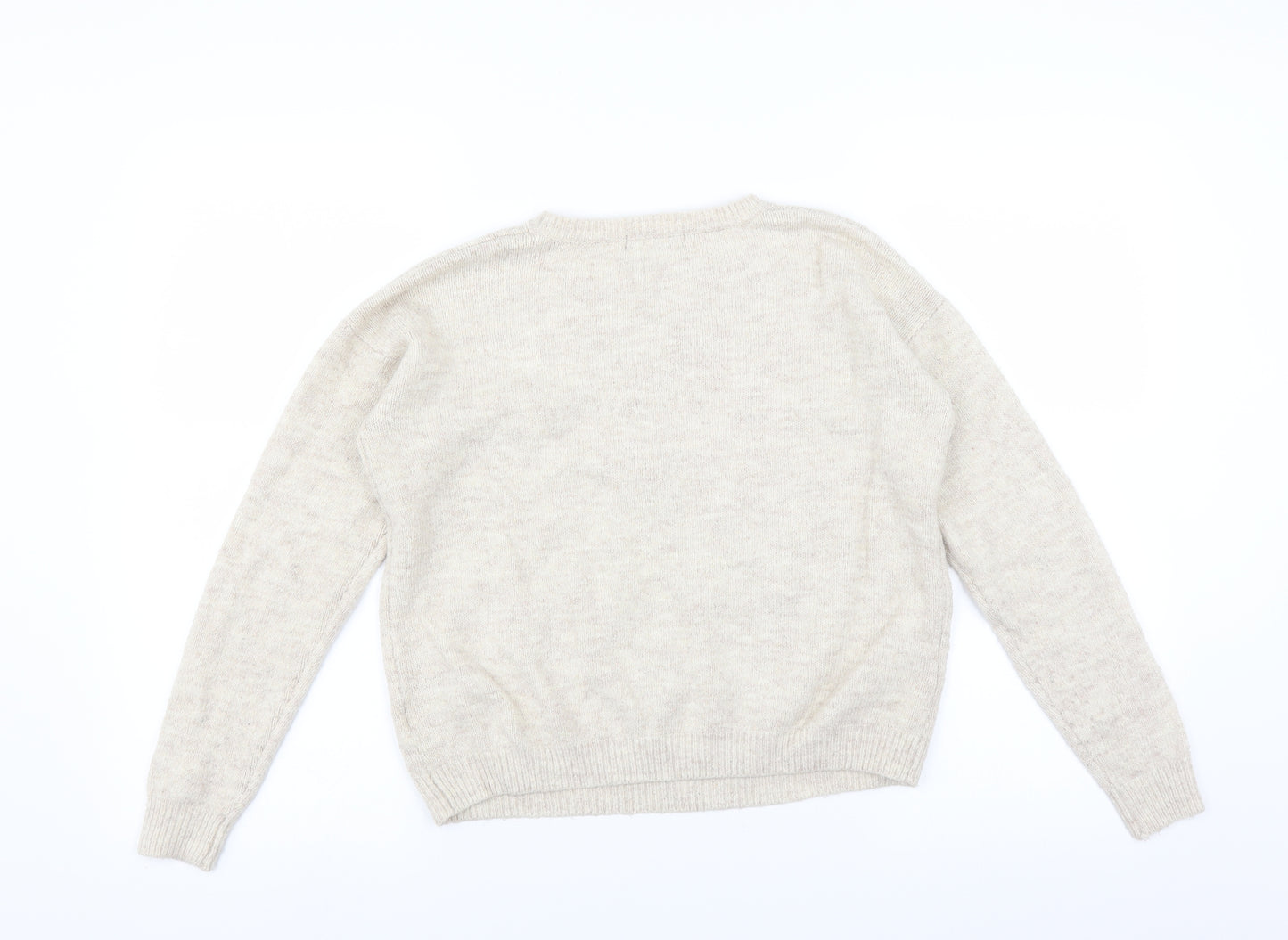 Primark Womens Beige   Pullover Jumper Size M  - christmas jumper