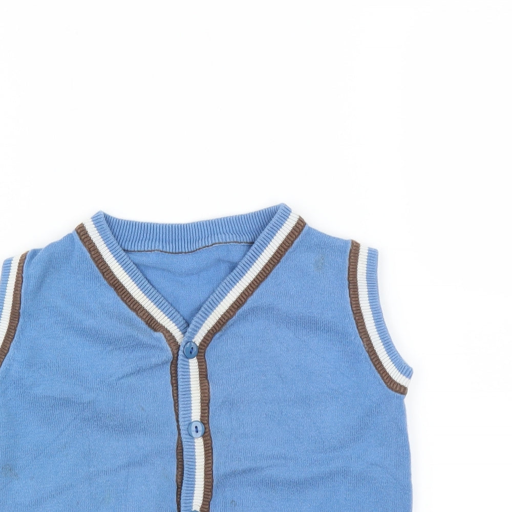 Rebel Boys Blue   Cardigan Jumper Size 3-4 Years