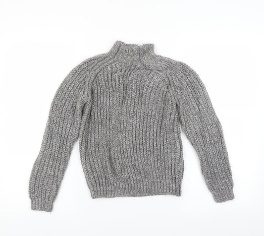 Front view of Marks & Spencer girls’ grey jumper, size 10-11, years