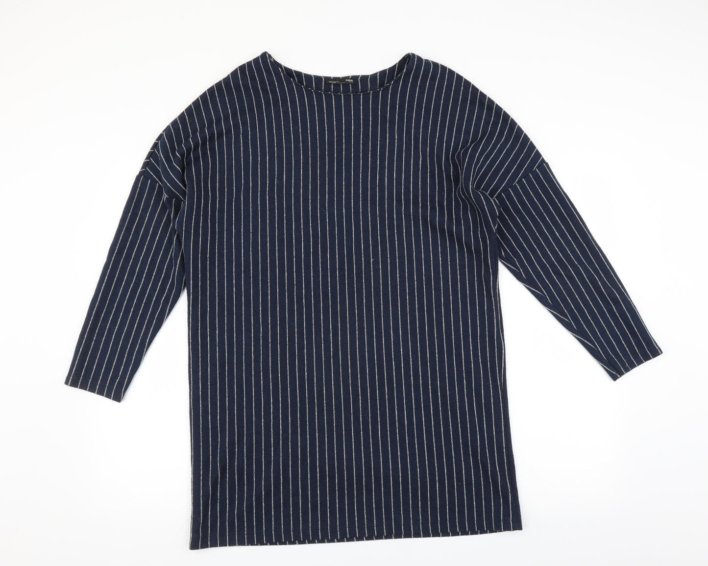 Zara Womens Blue Striped  Jumper Dress  Size M