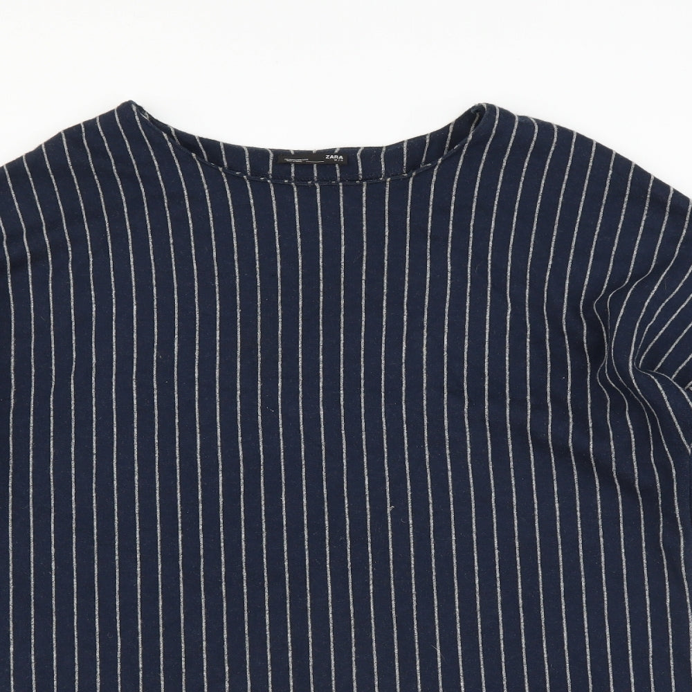 Zara Womens Blue Striped  Jumper Dress  Size M