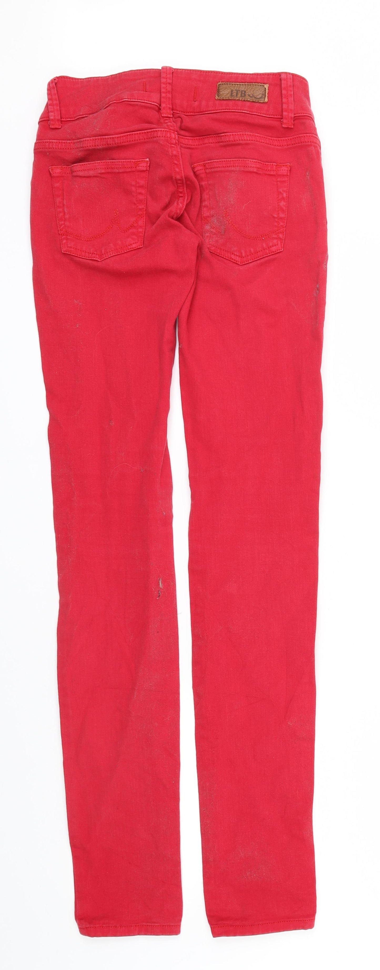 LBT Womens Red   Skinny Jeans Size 24 L30 in