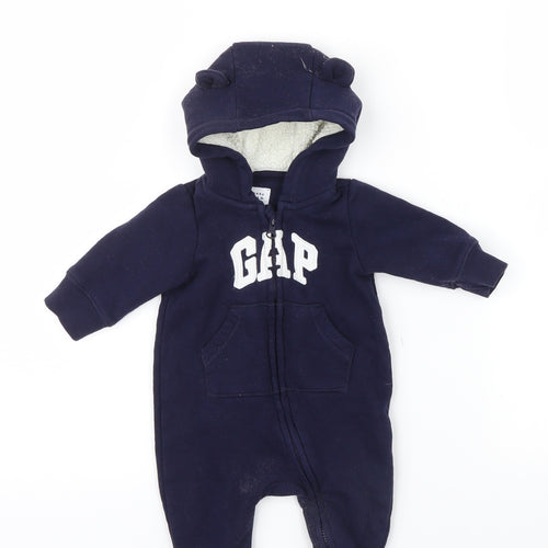 Gap  Blue   Romper One-Piece Size 0-3 Months  - Embroidered GAP LOGO