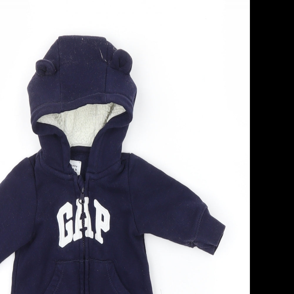 Gap  Blue   Romper One-Piece Size 0-3 Months  - Embroidered GAP LOGO