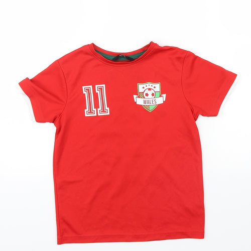 George Boys Red   Pullover T-Shirt Size 7-8 Years