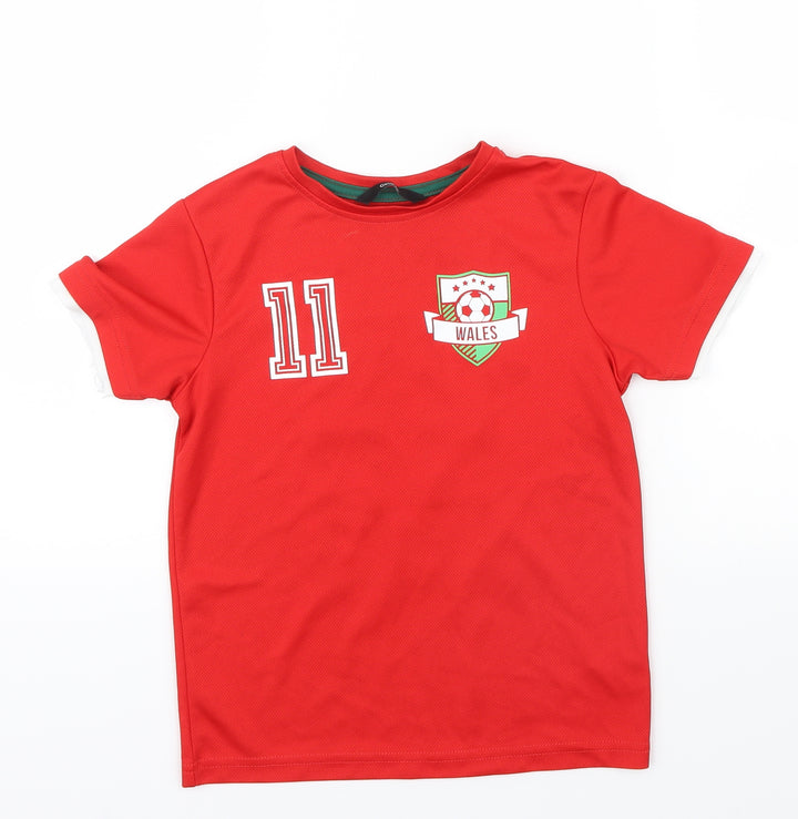 George Boys Red Pullover T-Shirt Size 7-8 Years
