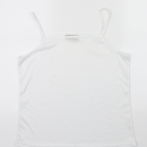 BASSINI Womens White   Camisole T-Shirt Size XL