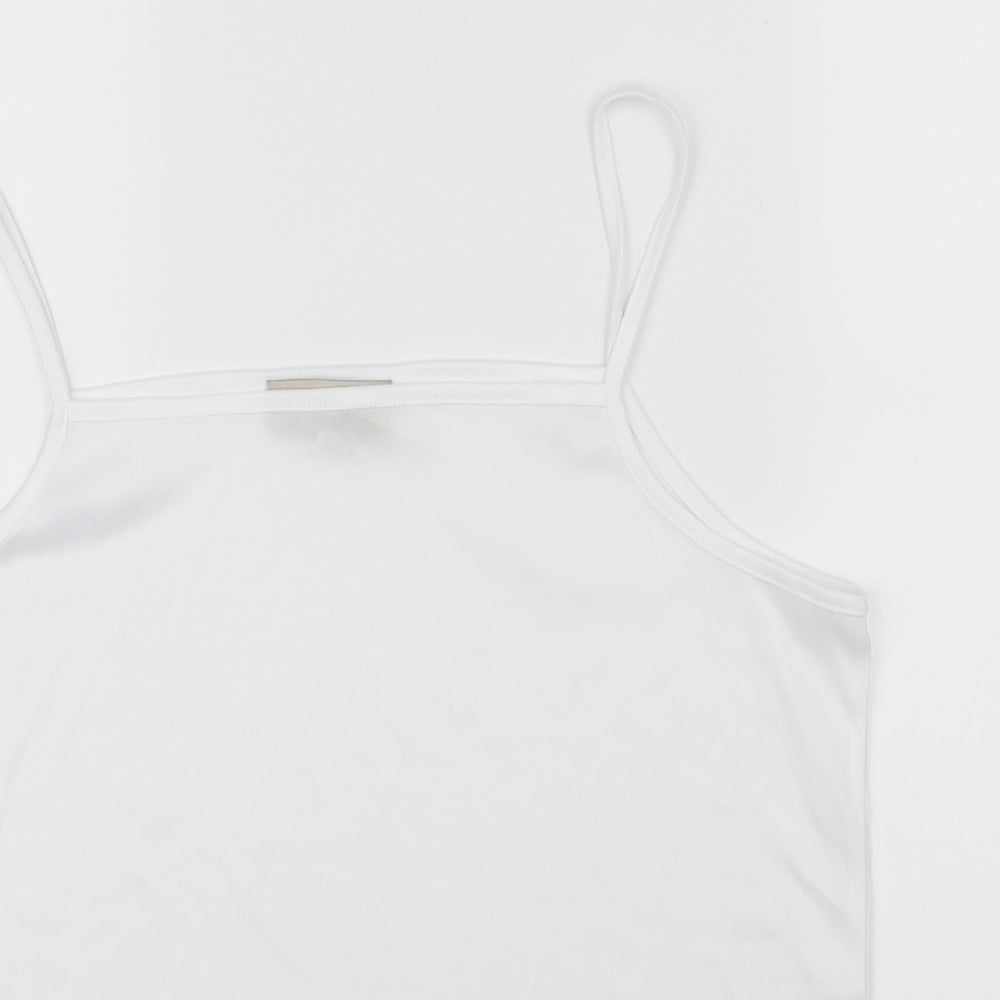 BASSINI Womens White   Camisole T-Shirt Size XL