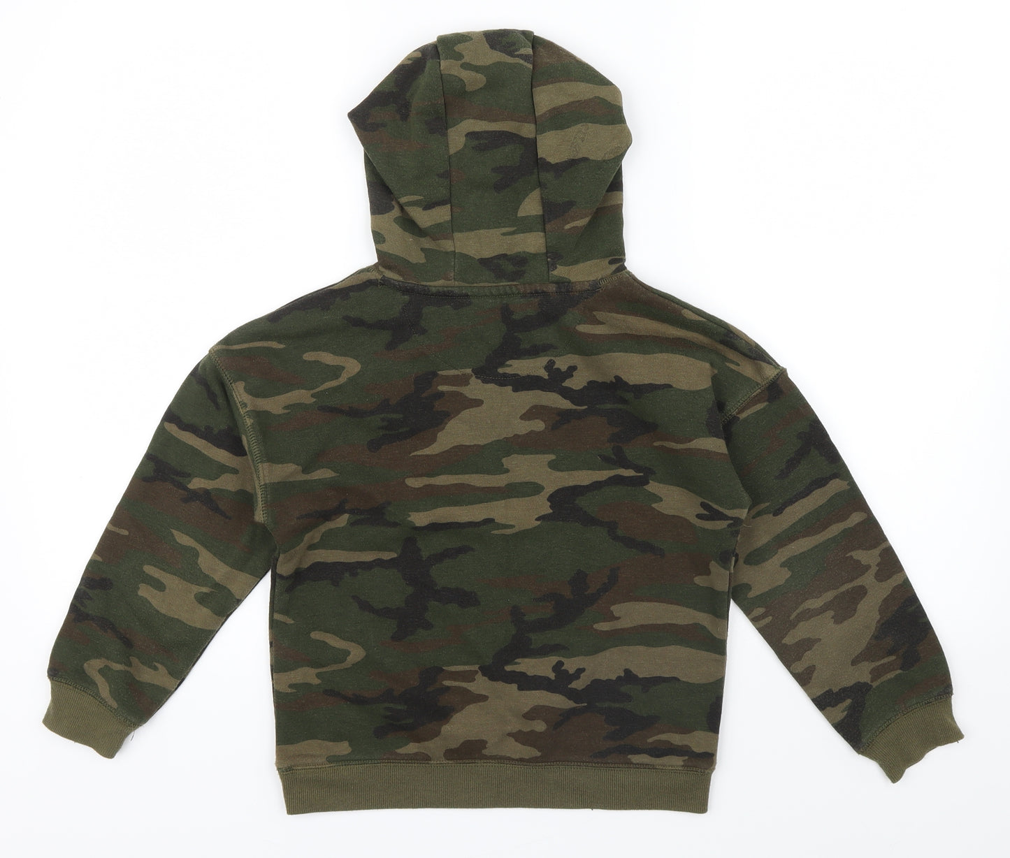Primark Boys Green Camouflage  Pullover Jumper Size 7-8 Years