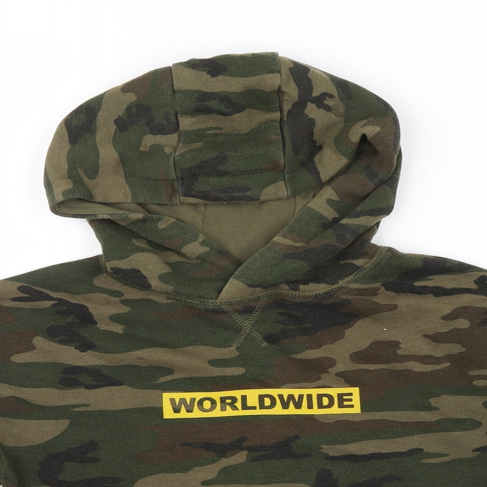 Primark Boys Green Camouflage  Pullover Jumper Size 7-8 Years