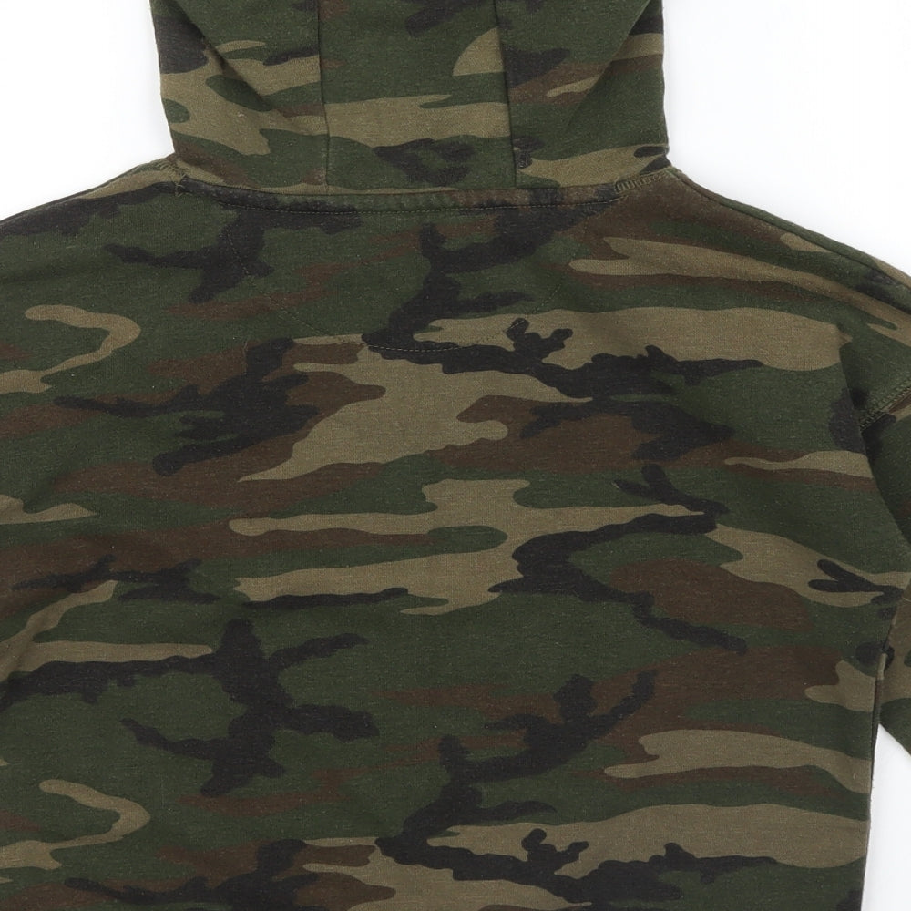 Primark Boys Green Camouflage  Pullover Jumper Size 7-8 Years