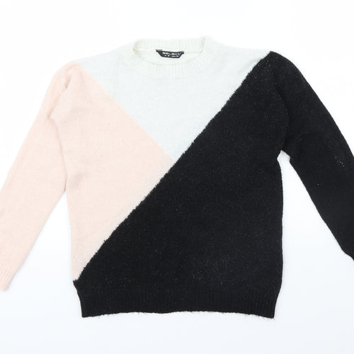 Select Womens Multicoloured Geometric  Pullover Jumper Size 10