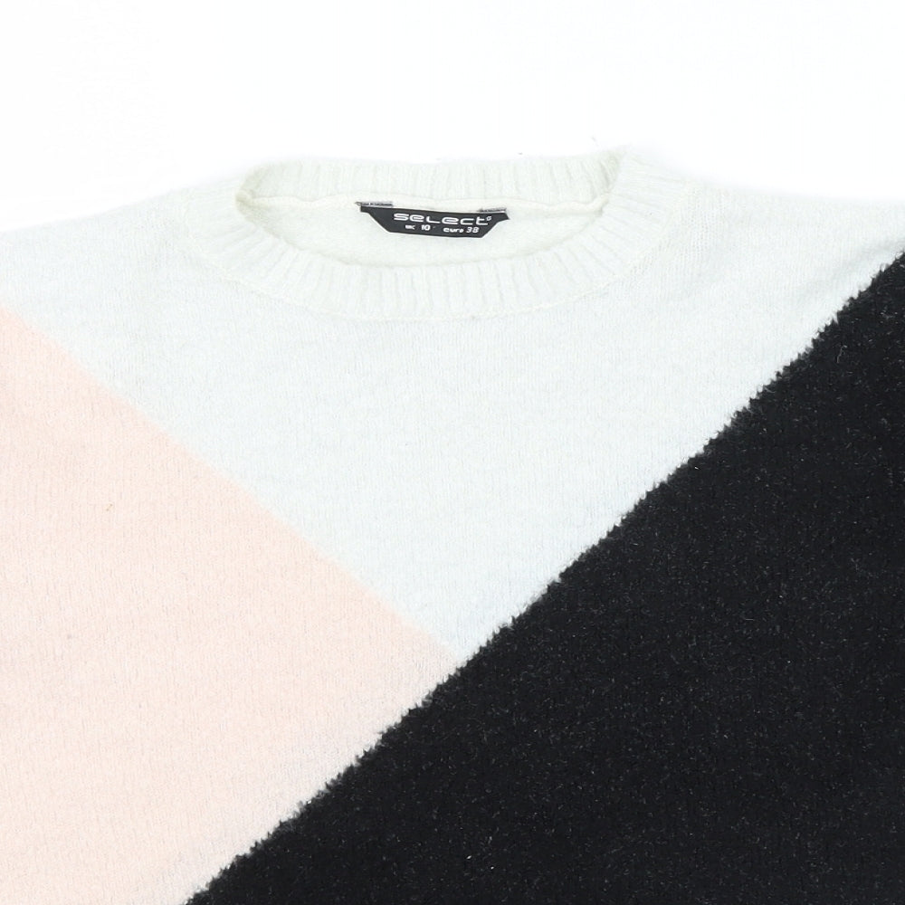 Select Womens Multicoloured Geometric  Pullover Jumper Size 10