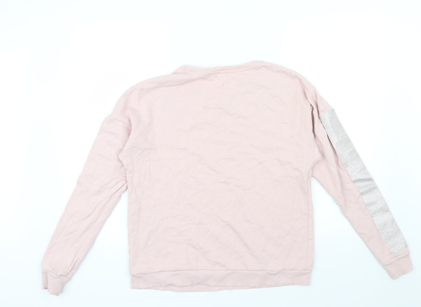 River Island Womens Pink   Pullover Jumper Size XS  - Rhinestone detail