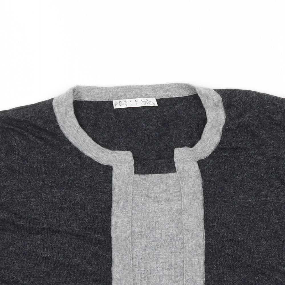 Precis Womens Grey   Pullover Jumper Size S  - pocket details on front