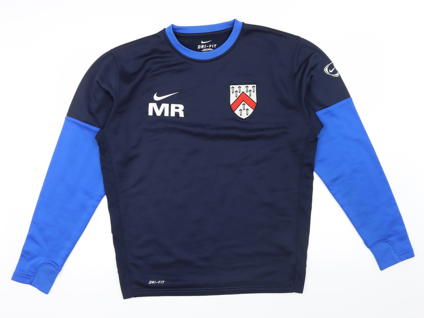 Dri-Fit Mens Blue   Pullover Jumper Size M  - Embroidered Badge