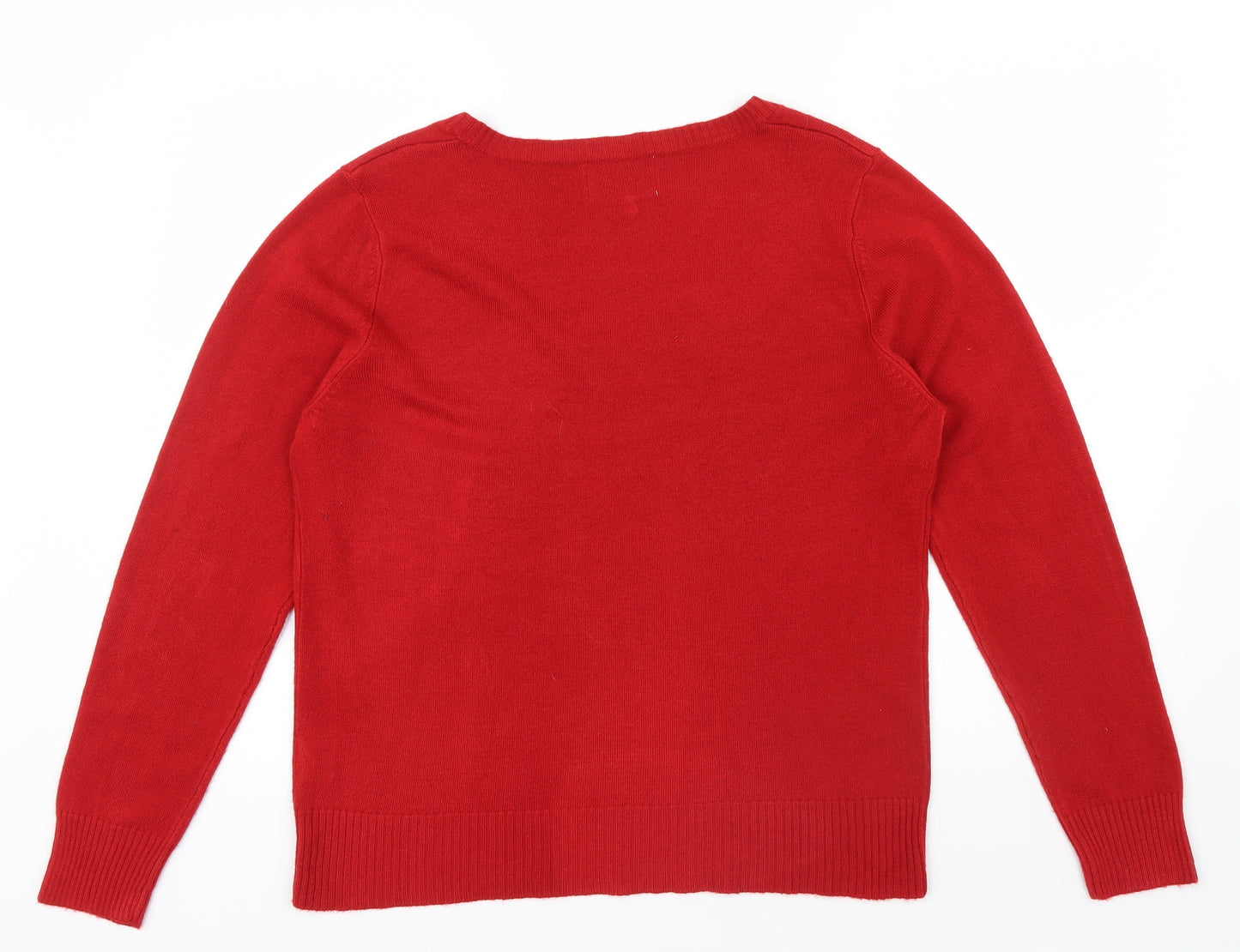 Papaya Womens Red   Henley Jumper Size 16