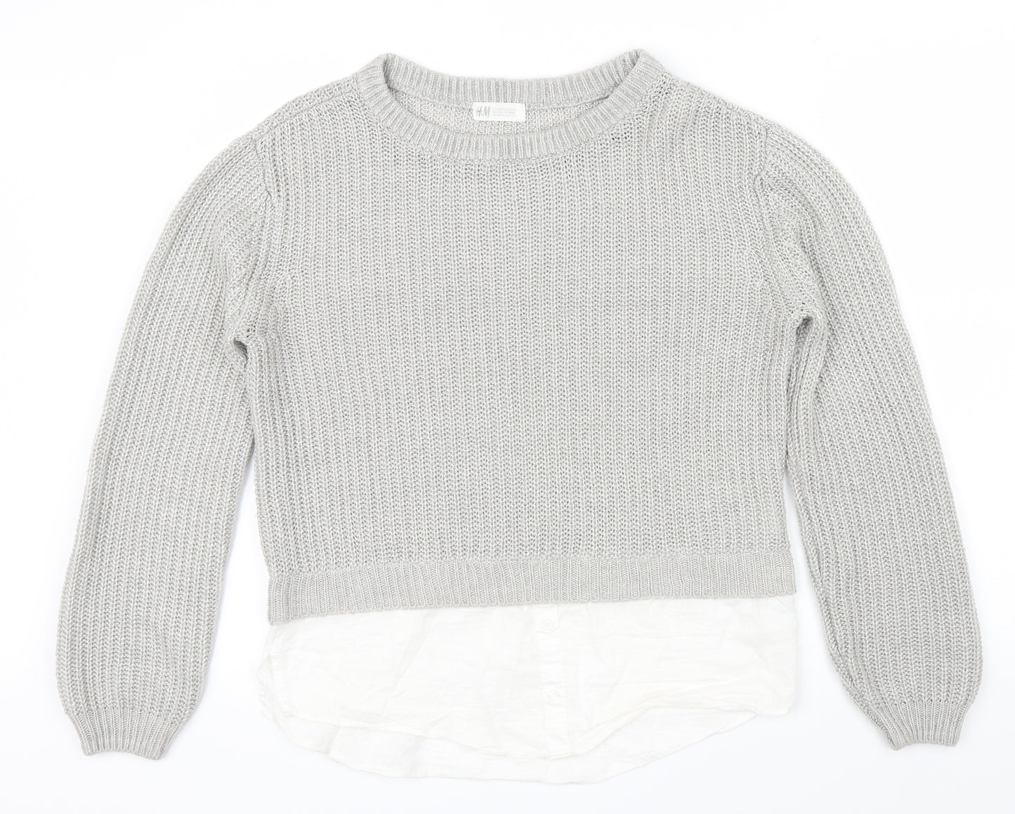 H&M Womens Grey   Pullover Jumper Size 12