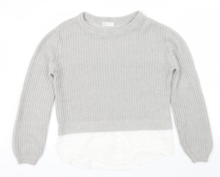 H&M Womens Grey   Pullover Jumper Size 12