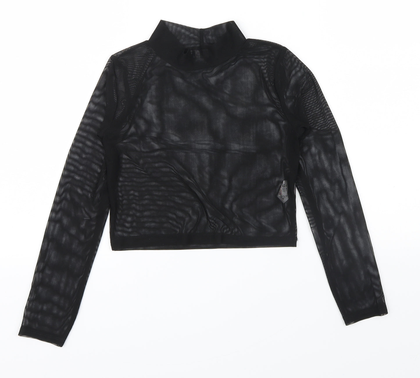 River Island Girls Black Colourblock  Basic T-Shirt Size 10 Years