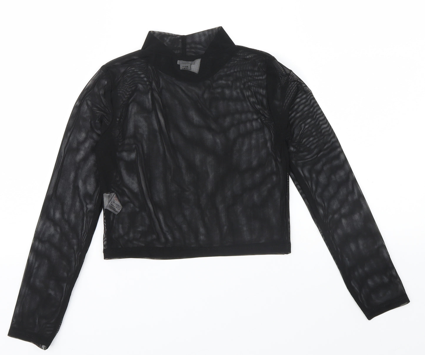 River Island Girls Black Colourblock  Basic T-Shirt Size 10 Years