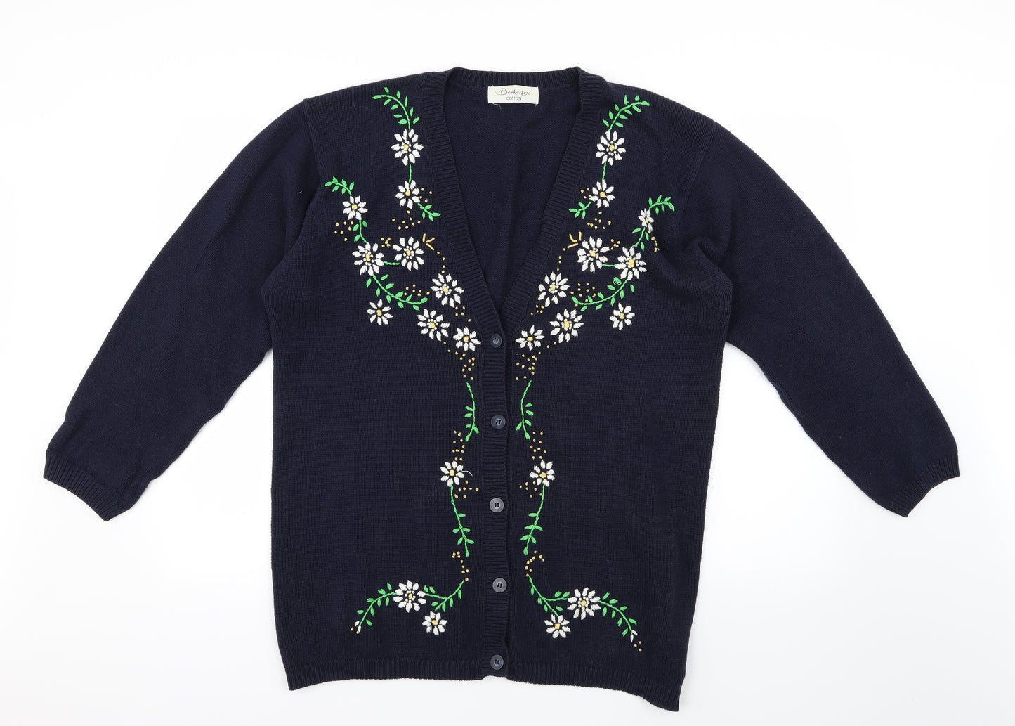 Berkertex Womens Blue  Knit Cardigan Jumper Size 14
