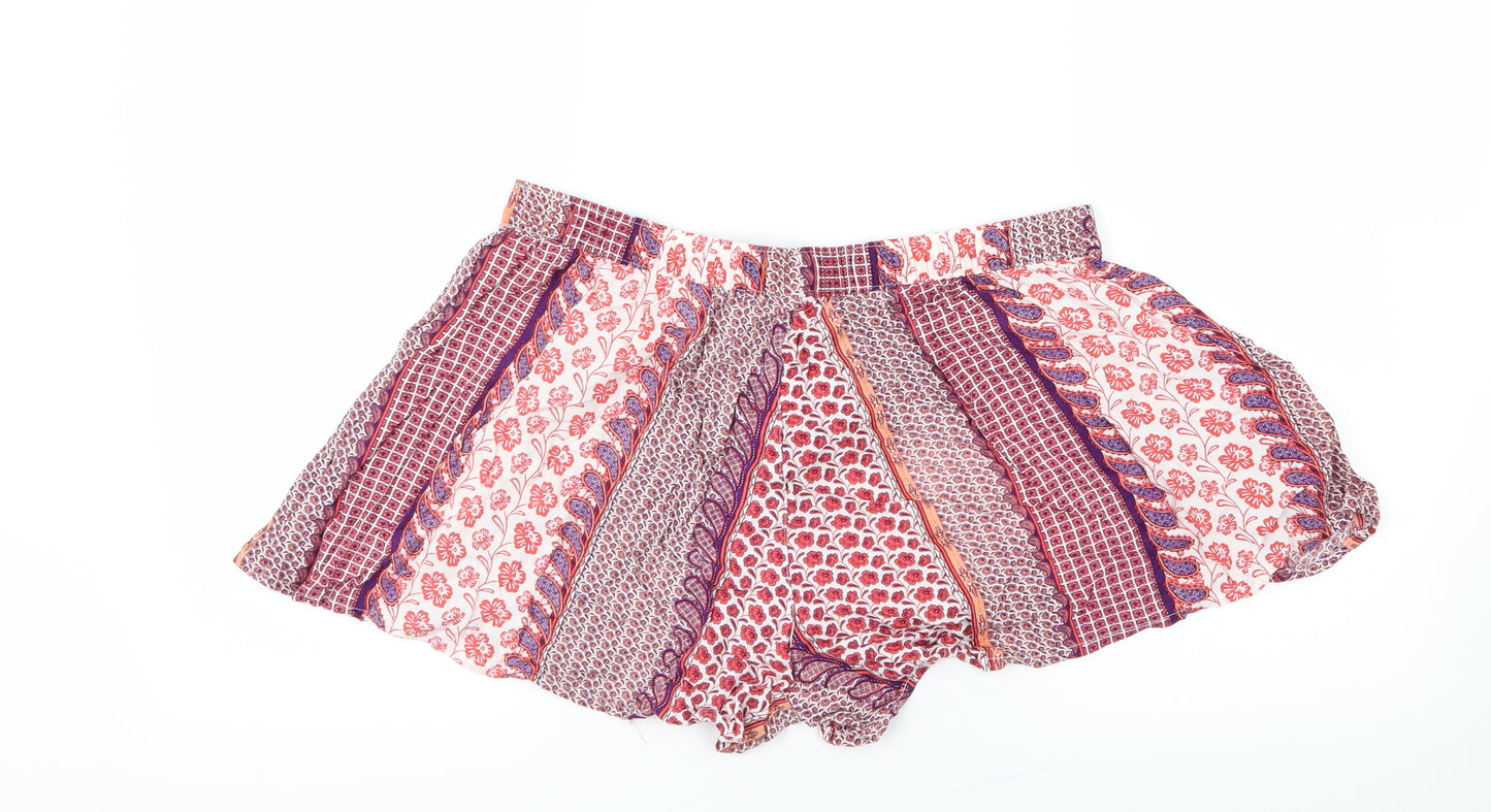 Tu  Womens Pink Geometric  Boyfriend Shorts Size 14