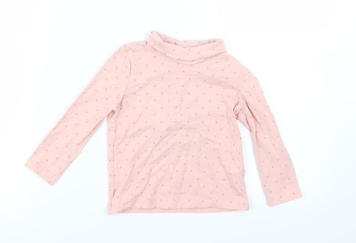 Primark Girls Pink Geometric  Basic T-Shirt Size 18-24 Months  - Heart print