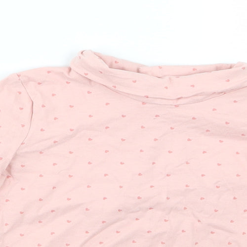 Primark Girls Pink Geometric  Basic T-Shirt Size 18-24 Months  - Heart print