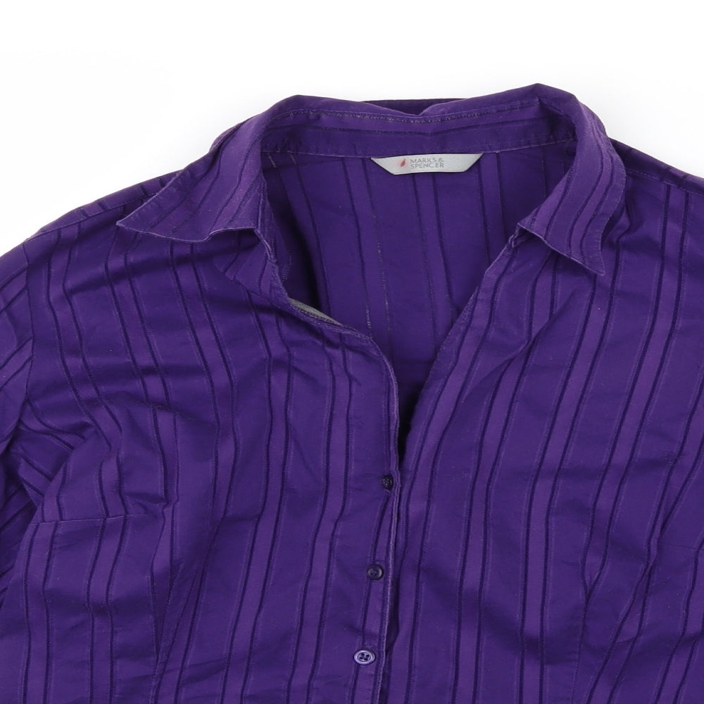 Marks and Spencer Womens Purple   Basic Blouse Size 16