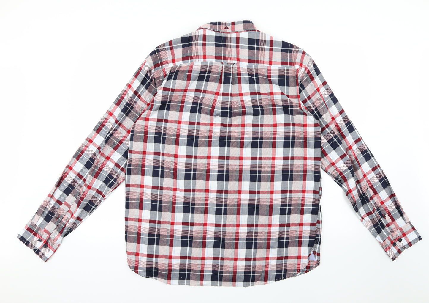 Blue Harbour Mens Red Check   Button-Up Size L